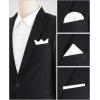 imageAllegra K Mens Pocket Squares Handkerchiefs Solid Color for Wedding PartyWhite