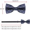 imageAllegra K Mens PreTied Adjustable Polka Dots Neck Ties Tuxedo Work Party Prom BowtieNavy Blue White