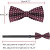 imageAllegra K Mens PreTied Adjustable Polka Dots Neck Ties Tuxedo Work Party Prom BowtieWine Red