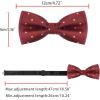 imageAllegra K Mens PreTied Adjustable Polka Dots Neck Ties Tuxedo Work Party Prom BowtieWine Red Colorful