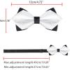 imageAllegra K Mens PreTied Bowties Plain Adjustable Neck Wedding Pointed Bow TiesSilver