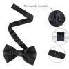 imageAllegra K Mens PreTied Bowties Plain Adjustable Neck Wedding Pointed Bow TiesSilver