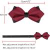 imageAllegra K Mens PreTied Bowties Plain Adjustable Neck Wedding Pointed Bow TiesWine Red