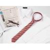 imageAllegra K Mens Stripe Classic SelfTied Necktie Skinny Tie Slim Ties for Business CasualRed