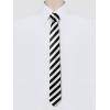 imageAllegra K Mens Stripe Classic SelfTied Necktie Skinny Tie Slim Ties for Business CasualWhite