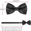imageAllegra K Pretied Solid Adjustable Bowtie Classic Tuxedo Wedding Bow Ties for MenBlack