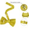 imageAllegra K Pretied Solid Adjustable Bowtie Classic Tuxedo Wedding Bow Ties for MenChampagne