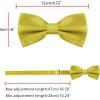 imageAllegra K Pretied Solid Adjustable Bowtie Classic Tuxedo Wedding Bow Ties for MenChampagne