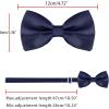 imageAllegra K Pretied Solid Adjustable Bowtie Classic Tuxedo Wedding Bow Ties for MenDark Blue
