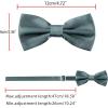 imageAllegra K Pretied Solid Adjustable Bowtie Classic Tuxedo Wedding Bow Ties for MenDark Gray