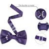 imageAllegra K Pretied Solid Adjustable Bowtie Classic Tuxedo Wedding Bow Ties for MenDeep Purple