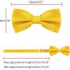 imageAllegra K Pretied Solid Adjustable Bowtie Classic Tuxedo Wedding Bow Ties for MenGolden Yellow