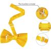 imageAllegra K Pretied Solid Adjustable Bowtie Classic Tuxedo Wedding Bow Ties for MenGolden Yellow