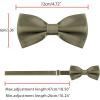 imageAllegra K Pretied Solid Adjustable Bowtie Classic Tuxedo Wedding Bow Ties for MenGray