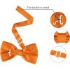 imageAllegra K Pretied Solid Adjustable Bowtie Classic Tuxedo Wedding Bow Ties for MenOrange