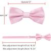 imageAllegra K Pretied Solid Adjustable Bowtie Classic Tuxedo Wedding Bow Ties for MenPink