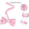 imageAllegra K Pretied Solid Adjustable Bowtie Classic Tuxedo Wedding Bow Ties for MenPink