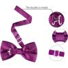 imageAllegra K Pretied Solid Adjustable Bowtie Classic Tuxedo Wedding Bow Ties for MenPurple Red