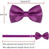 imageAllegra K Pretied Solid Adjustable Bowtie Classic Tuxedo Wedding Bow Ties for MenPurple Red