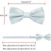 imageAllegra K Pretied Solid Adjustable Bowtie Classic Tuxedo Wedding Bow Ties for MenSilver Gray