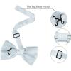 imageAllegra K Pretied Solid Adjustable Bowtie Classic Tuxedo Wedding Bow Ties for MenSilver Gray
