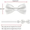 imageAllegra K Pretied Solid Adjustable Bowtie Classic Tuxedo Wedding Bow Ties for MenWhite