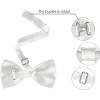 imageAllegra K Pretied Solid Adjustable Bowtie Classic Tuxedo Wedding Bow Ties for MenWhite