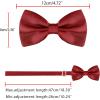 imageAllegra K Pretied Solid Adjustable Bowtie Classic Tuxedo Wedding Bow Ties for MenWine Red