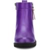imageAllegra K Round Toe Zipper Chunky Low Heel Ankle Boots for WomenPurple