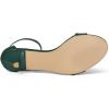 imageAllegra K Women Open Toe Kitten Heeled Ankle Strap Dark Green Sandals 9 M US
