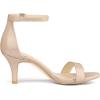 imageAllegra K Womens Ankle Strap Kitten Heeled Open Toe Stiletto Heels SandalsBeige