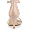 imageAllegra K Womens Ankle Strap Kitten Heeled Open Toe Stiletto Heels SandalsBeige