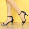 imageAllegra K Womens Ankle Strap Kitten Heeled Open Toe Stiletto Heels SandalsBlack