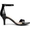 imageAllegra K Womens Ankle Strap Kitten Heeled Open Toe Stiletto Heels SandalsBlack