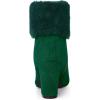 imageAllegra K Womens Christmas Faux Fur Chunky Heel Ankle BootsGreen