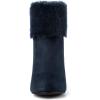 imageAllegra K Womens Christmas Faux Fur Chunky Heel Ankle BootsNavy Blue