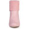 imageAllegra K Womens Christmas Faux Fur Chunky Heel Ankle BootsPink
