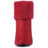 imageAllegra K Womens Christmas Faux Fur Chunky Heel Ankle BootsRed