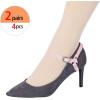 imageAllegra K Womens Detachable Shoe Belts Adjustable AntiSlip Ankle Strap for Heels 2 PairsGlossy Pink