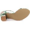 imageAllegra K Womens Floral Print Open Toe Block High Heels Summer SandalsGreen