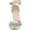 imageAllegra K Womens Floral Print Open Toe Block High Heels Summer SandalsMint Green