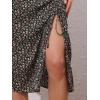 imageAllegra K Womens Hawaiian Skirts Summer Beach Ruched Split Thigh Tropical SkirtBlack 1
