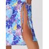 imageAllegra K Womens Hawaiian Skirts Summer Beach Ruched Split Thigh Tropical SkirtBlue