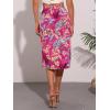 imageAllegra K Womens Hawaiian Skirts Summer Beach Ruched Split Thigh Tropical SkirtHot Pink