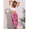 imageAllegra K Womens Hawaiian Skirts Summer Beach Ruched Split Thigh Tropical SkirtHot Pink