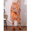 imageAllegra K Womens Hawaiian Skirts Summer Beach Ruched Split Thigh Tropical SkirtOrange 1
