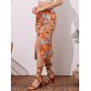 imageAllegra K Womens Hawaiian Skirts Summer Beach Ruched Split Thigh Tropical SkirtOrange 1