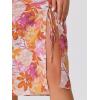 imageAllegra K Womens Hawaiian Skirts Summer Beach Ruched Split Thigh Tropical SkirtOrange