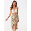 imageAllegra K Womens Hawaiian Skirts Summer Beach Ruched Split Thigh Tropical SkirtYellow