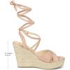 imageAllegra K Womens Lace Up Espadrilles Wedges Heel Platform Heels SandalsPink